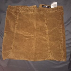 Brown cotton mini skirt